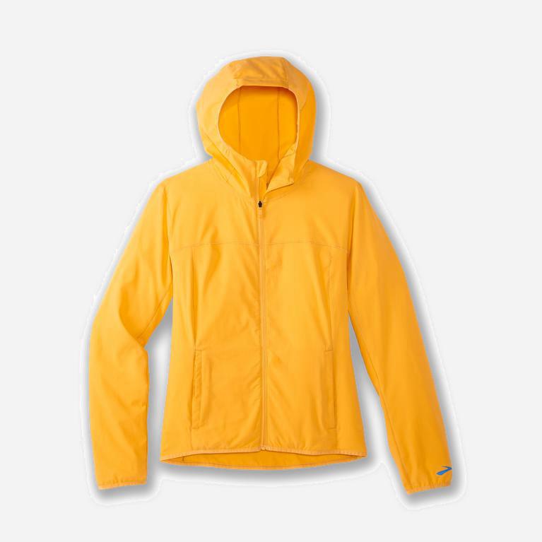 Brooks Canopy Womens Running Jackets - Saffron/Orange - Philippines (752601HYO)